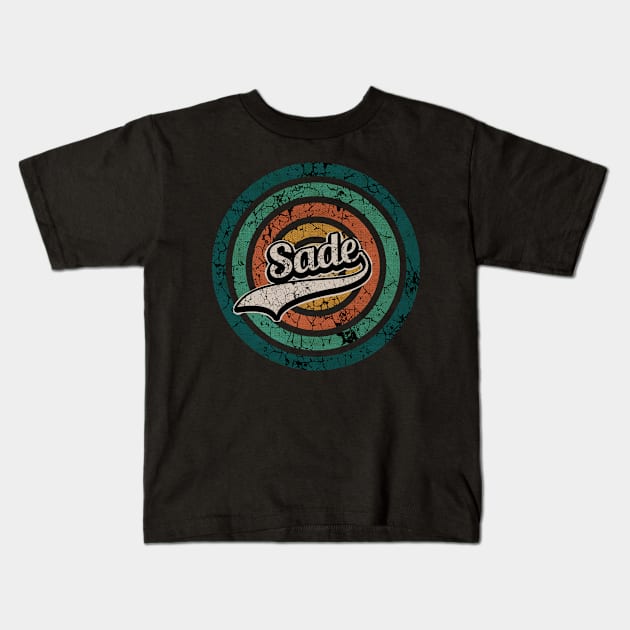 Sade // Retro Circle Crack Vintage Kids T-Shirt by People Mask